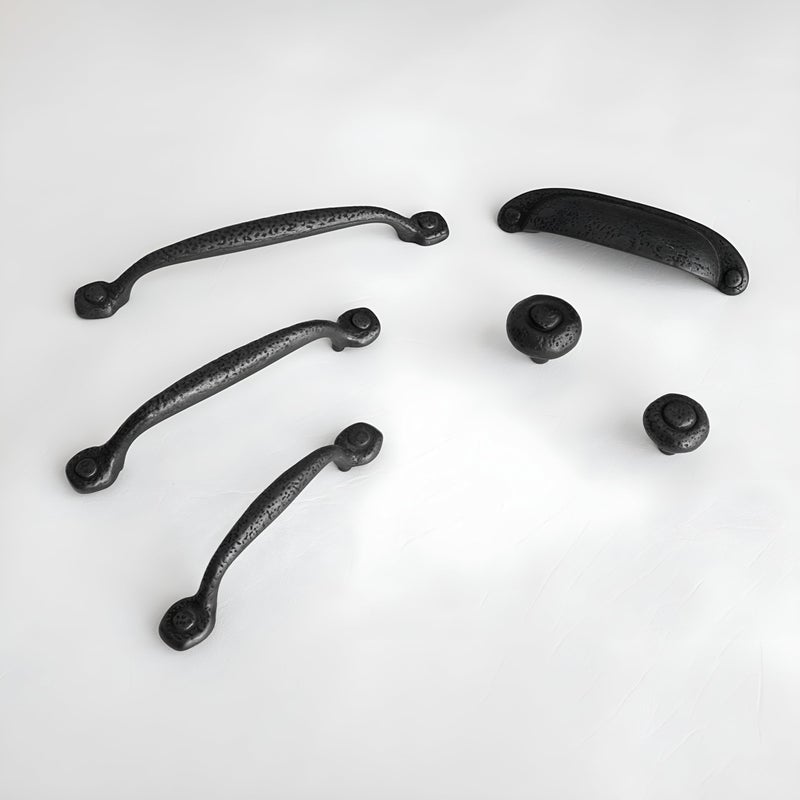 Hickory Hardware 1 Pack Solid Core Kitchen Cabinet Pulls, Luxury Cabinet Handles, Hardware for Doors & Dresser Drawers, 7-9/16 Inch (192mm) Hole Center, Black Iron, Refined Rustic Collection - Image 3